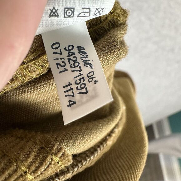 Aerie Werk &‎ Play Corduroy Overalls Plus Size XS Brown Wide Leg Frayed Hem Farm - Picture 5 of 16